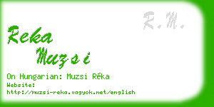 reka muzsi business card
